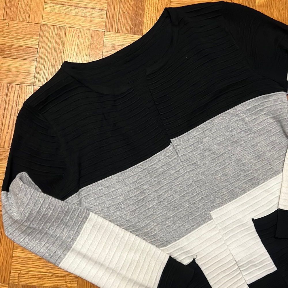 Oversized color block cardigan